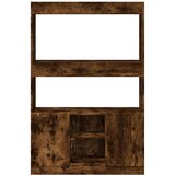 vidaXL Visoka omara dimljeni hrast 92x33x140 cm inženirski les | Shoptok.si