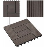  Pločice za decking 11 pcs Tamno smeđa 30 x 30 cm | Eponuda.com