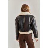 Bianco Lucci Women's Collar Belted Laminated Jacket | Eponuda.ba