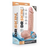 Blush Dr. Skin Glide samopodmazujući realistični dildo - 21,5 cm, s testisima | shoptok.hr