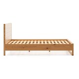 Kave Home Zakonska postelja iz masivnega hrasta z letvenim dnom 180x200 cm v naravni barvi Alguema – | Shoptok.si