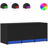 TV ormarić s LED svjetlima crni 97x34x40 cm konstruirano drvo | Eponuda.com