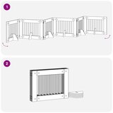 Vrata za pse z stojali 6 pcs Dimljen hrast 80 x 60 cm, (5000232760) | Shoptok.si