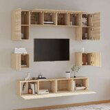  8-dijelni set TV ormarića boja hrasta sonome konstruirano drvo | shoptok.hr