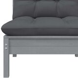  Srednja vrtna sofa s antracit jastucima masivna borovina siva | shoptok.hr