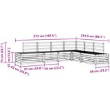  Set vanjskih sofa 6 Komad Bijela | shoptok.hr