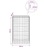  Gabion s žicom debljine 5 mm i mrežom 10x10 cm 100x100x150 cm | shoptok.hr