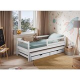  Drveni dječji krevet Softi s dodatnim krevetom i ladicom - bijeli - 200x90 - Bez madraca | shoptok.hr