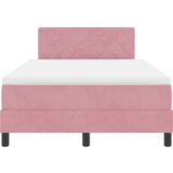  Krevet na podnožju s madracem &amp LED ružičastim 120x190 cm baršun | shoptok.hr