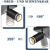 Nettlife Črn stropni reflektor 4 žarnice moderni GU10 reflektor nastavljivi notranji kovinski reflektorji, (22116967) | Shoptok.si