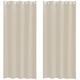 Voile zavjesa sa zavjesama 2 pcs Pijesak 225 x 140 cm Poliester | shoptok.hr