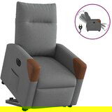 Maison Chic Električni naslanjač - Relax naslanjač s funkcijo vstajanja temno siv, (22062642) | Shoptok.si