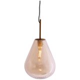 Light & Living Jantarna viseča svetilka s steklenim senčilom Leona – | Shoptok.si