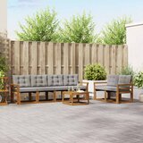  Set vanjskih sofa 7 kom. Prirodna i svijetlo siva | shoptok.hr