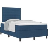 Box Spring Krevet s madracem Plava Mala Dvojna Tkanina | shoptok.hr