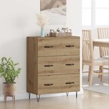 vidaXL Strani šal s predalom Umetni hrast 69,5 x 34 x 90 cm | Shoptok.si