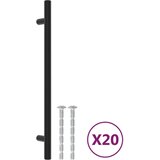  Ručke za ormarić 20 kom crne 192 mm od nehrđajućeg čelika | shoptok.hr