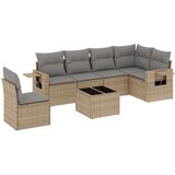  7-dijelni set vrtnih sofa od poliratana s jastucima bež | shoptok.hr