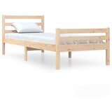 The Living Store Posteljni okvir trden les 75x190 cm - Posteljni Okvir, (21529556) | Shoptok.si