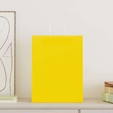  Papirnate vrećice 50 kom s ručkama žute 32x12x42 cm | shoptok.hr