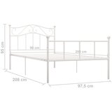  Za krevet bijeli metalni 90 x 200 cm | shoptok.hr