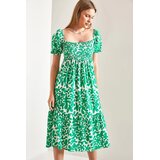 Bianco Lucci ženska haljina 40881012, midi, zeleno-bela | Eponuda.com
