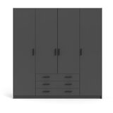 Tvilum crni ormar Sprint, 195,5 x 200 cm Cijene