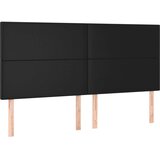  Uzglavlje 4 kom crni 90x5x78/88 cm od umjetne kože | shoptok.hr