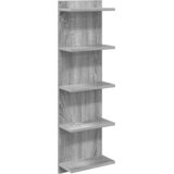 vidaXL Zidna polica Siva Sonoma 30 x 15 x 100 cm Konstruirano drvo - Siva Sonoma 1 30 x 15 x 100 cm (5 etaža) | shoptok.hr