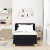  Crni Platneni Okvir za Krevet s Dušekom 100x200 cm | shoptok.hr