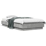  Okvir kreveta boja betona 90x200 cm od konstruiranog drva | shoptok.hr