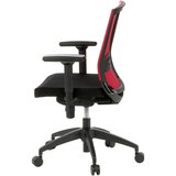MID.YOU Vrtljiv Stol Porto Base, Črna, Rdeča | Shoptok.si