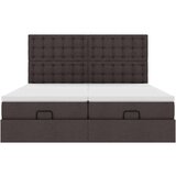 vidaXL Otomanski posteljni okvir z vzmetnicami rjav 180x200 cm blago | Shoptok.si