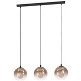 Eglo 901924 - visilica na sajli ariscani 3xE27/60W/230V crna/bež/zadimljena | Eponuda.com