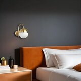 Opviq Küre aplik eskitme beyaz Camlı whitegold wall lamp | ePonuda.com