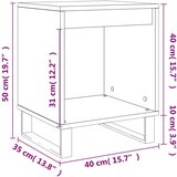  Nočna omarica 2 kosa črna 40x35x50 cm inženirski les, (20916278) | Shoptok.si