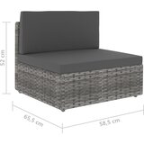  Modularna srednja sofa od poliratana siva | shoptok.hr