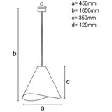 Drveni luster na sajli 1xE27/60W/230V prečnik 45 cm masivan/orah/kaučukovo drvo | Eponuda.com