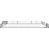 vidaXL Ograda za pse s 32 panela crna 100 x 50 cm čelik obložen prahom | shoptok.hr