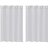 Voile zavjesa 2 pcs Svijetlo siva 140 x 140 cm Poliester | shoptok.hr