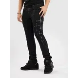Skinny Lth Crosses Jeans black
