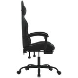  Vrtljiv gaming stol z oporo za noge črno umetno usnje, (21377947) | Shoptok.si