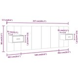  Uzglavlje za krevet s ormarićima boja hrasta konstruirano drvo | shoptok.hr