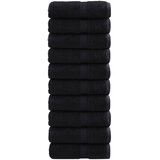 vidaXL Premium brisače 10 kosov črna 30x30 cm 600 g/m2 100 % bombaž Cene