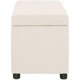  Klupa s pretincem za pohranu 116 cm krem poliesterska | shoptok.hr