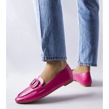 Gemre Pink Poissonnier Loafers with Buckle | Shoptok.si