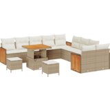 13 komadni vrtni set s jastucima bež poli ratan akacija | shoptok.hr