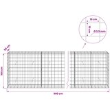  Gabion s žicom debljine 3,5 mm i mrežom 10x10 cm 900x50x100 cm | shoptok.hr