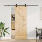  Klizna vrata NARVIK Prirodna i crna 70 x 210 cm (213,5 cm) | shoptok.hr