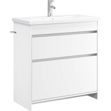 vidaXL Komplet pohištva za kopalnico Bela 81 x 40 x 84,5 cm, (5000245302) | Shoptok.si